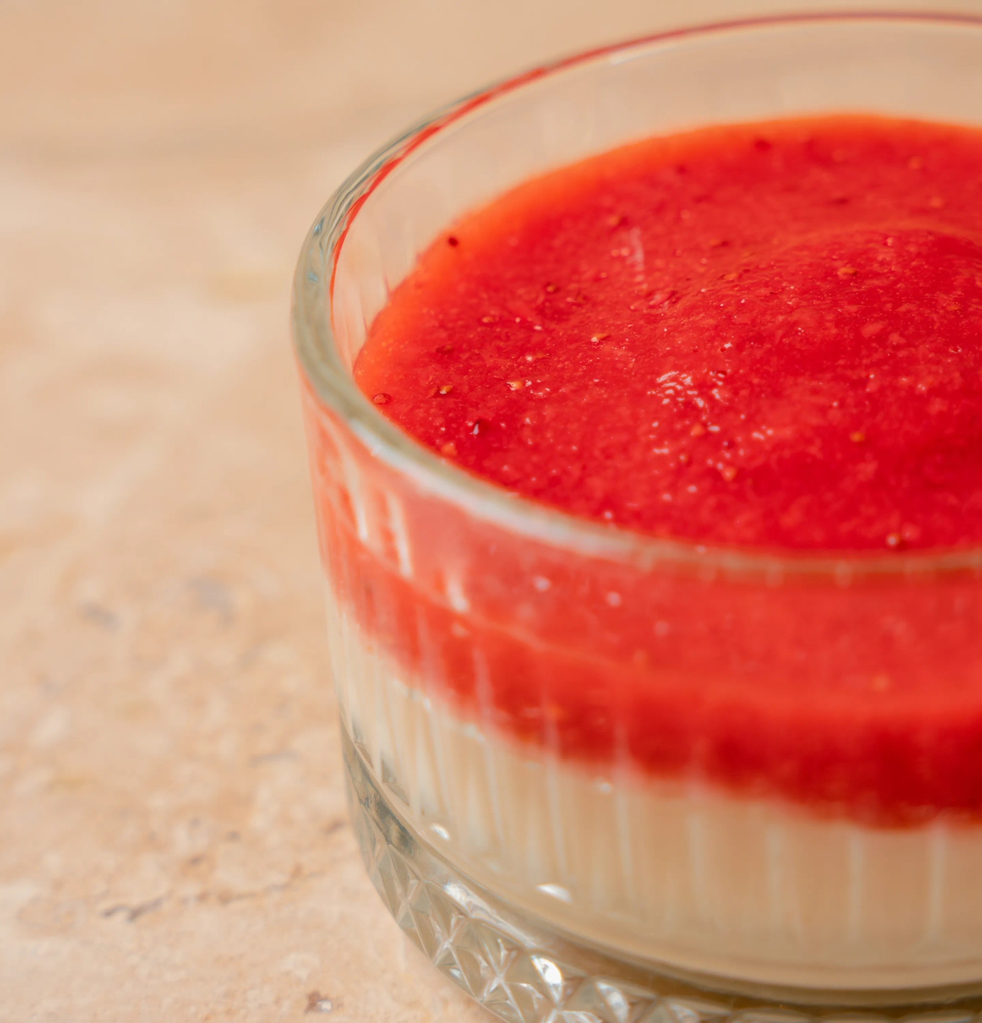 Panna Cotta with Strawberry Cream