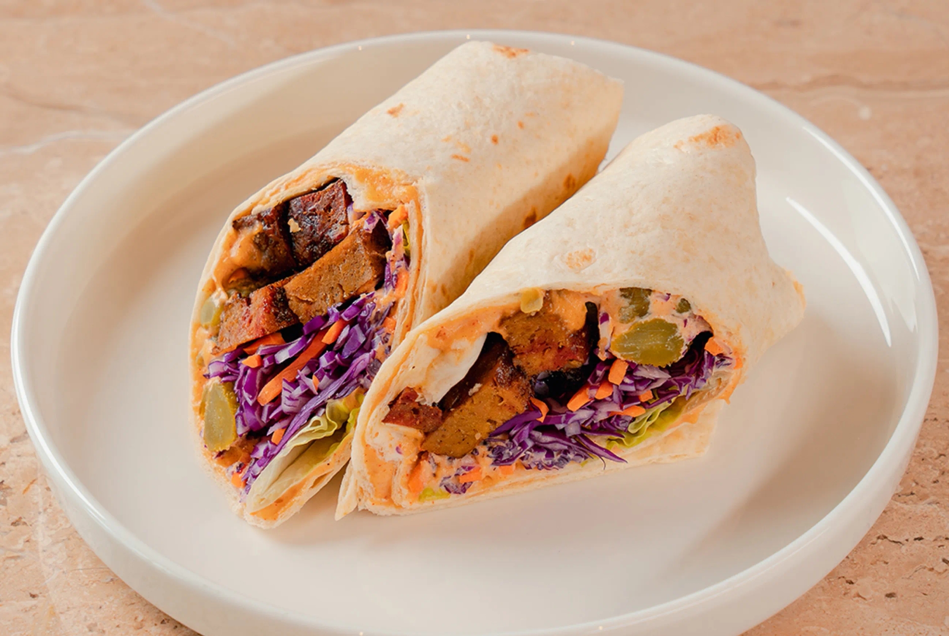 OrganicRoll with seitan teriyaki